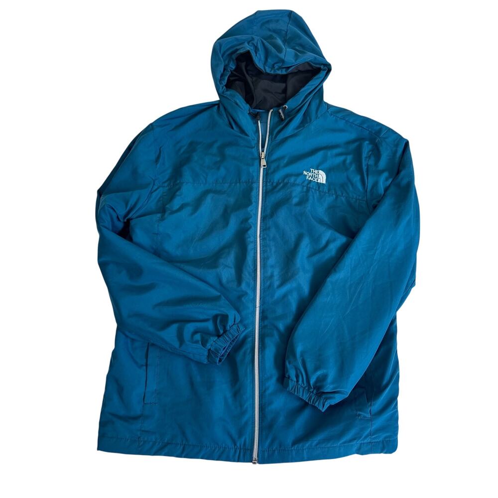 The North Face Blue Windbreaker Jacket Hooded Medium